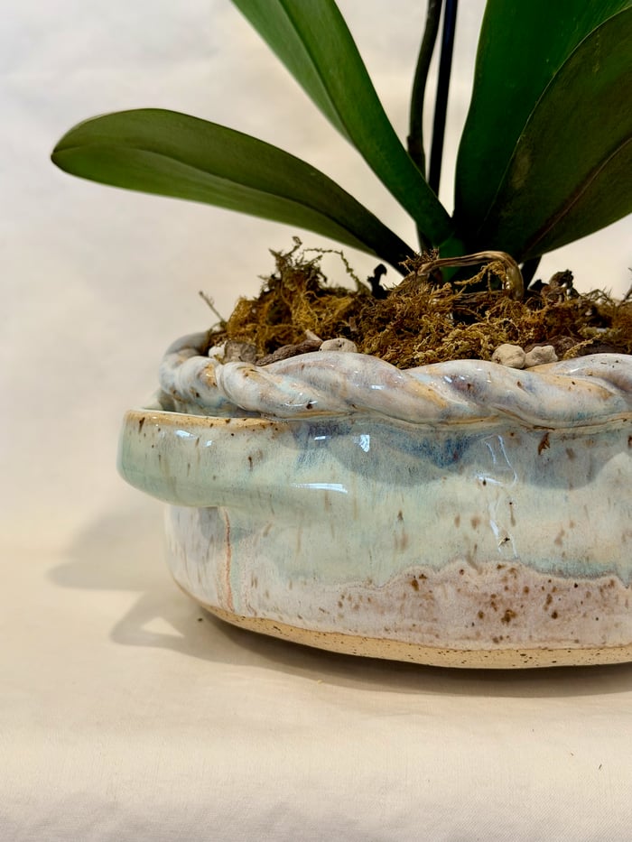 braided basket pot — view 1